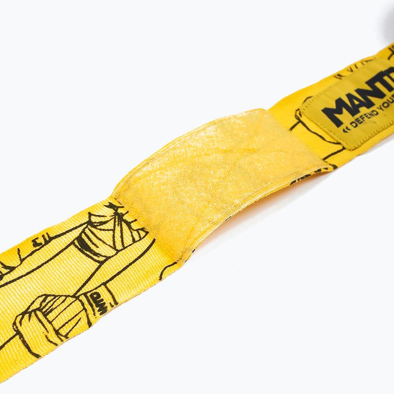 Bandaże bokserskie MANTO Punch 400 cm żółty 5