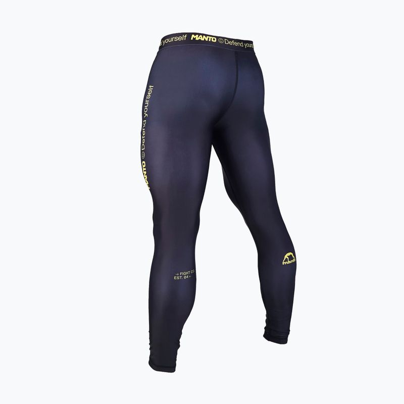Legginsy treningowe męskie MANTO Alpha czarny 2