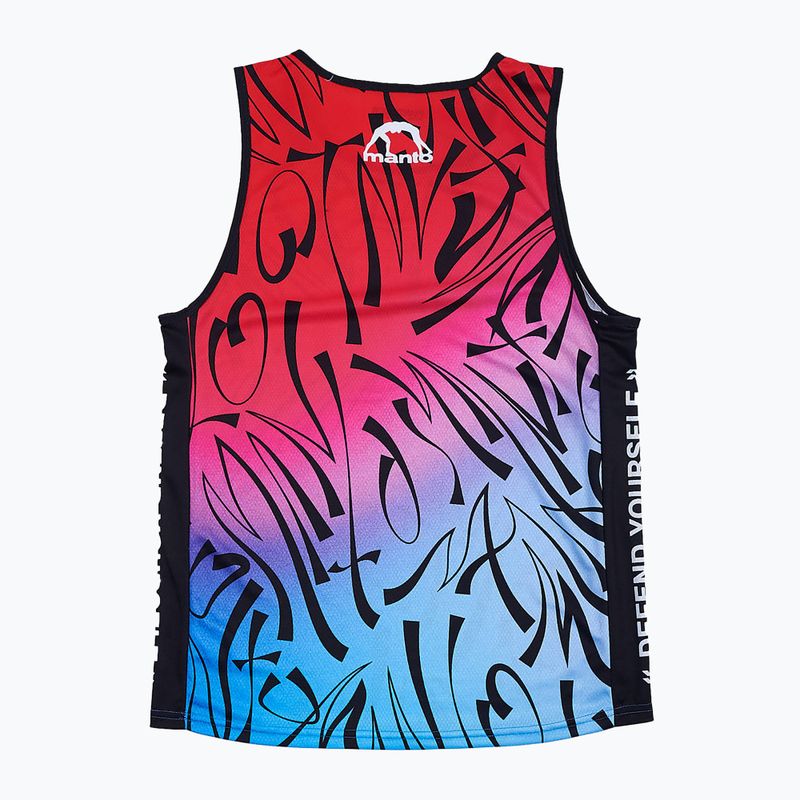 Koszulka treningowa męska MANTO Multi Gradient niebieski/czerwony 2