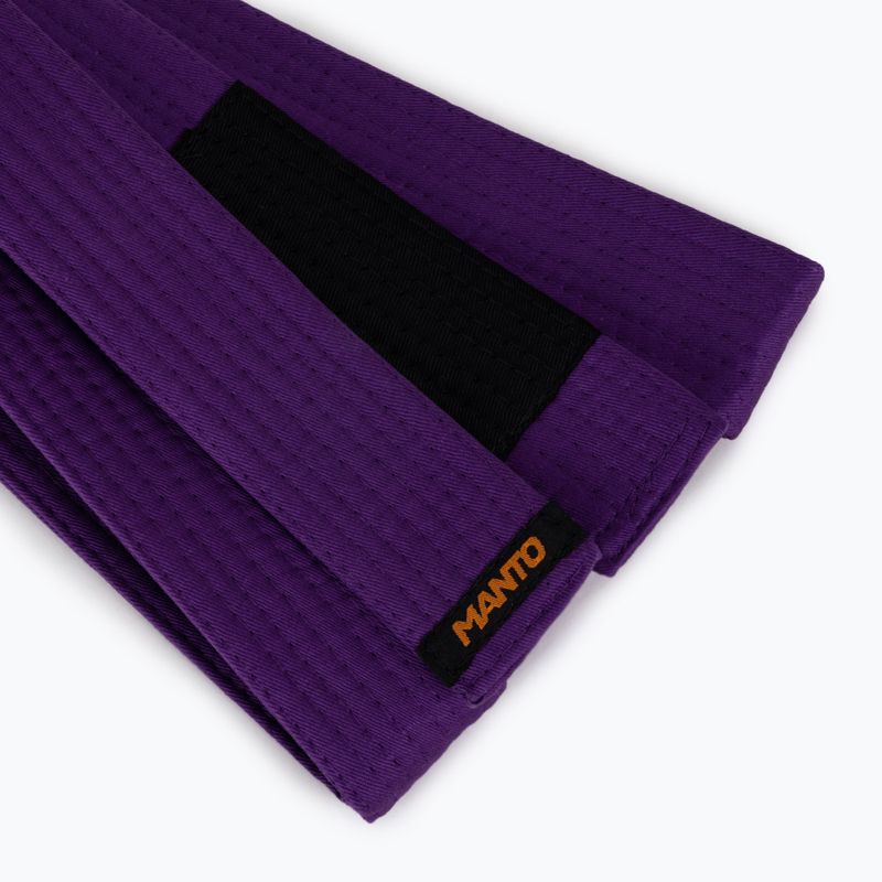 Pas do brazylijskiego jiu-jitsu MANTO BJJ Label fiolet 2