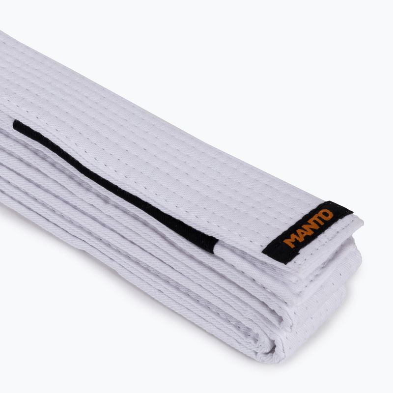 Pas do brazylijskiego jiu-jitsu MANTO BJJ Label biały