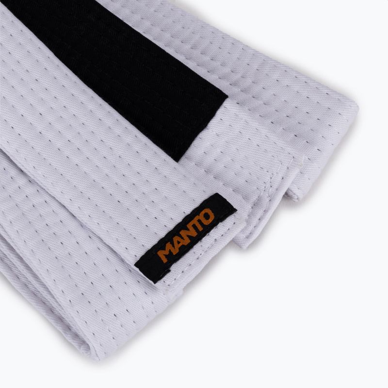 Pas do brazylijskiego jiu-jitsu MANTO BJJ Label biały 2