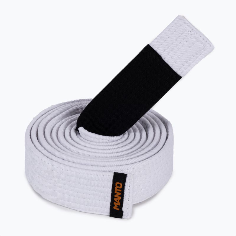 Pas do brazylijskiego jiu-jitsu MANTO BJJ Label biały 3