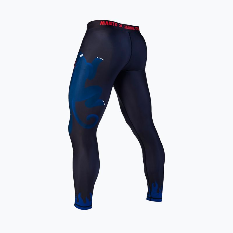Legginsy treningowe męskie MANTO Night Out czarny/czerwony 3