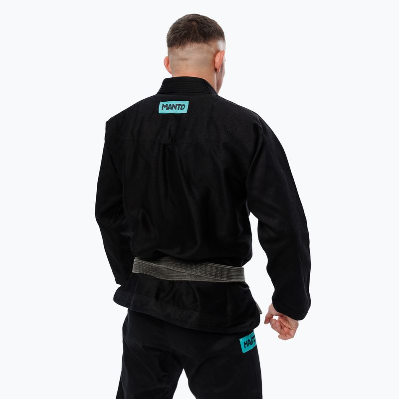 GI do brazylijskiego jiu-jitsu MANTO X5 czarny/turkusowy 3