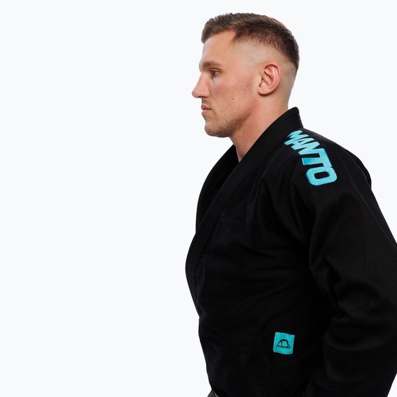 GI do brazylijskiego jiu-jitsu MANTO X5 czarny/turkusowy 5