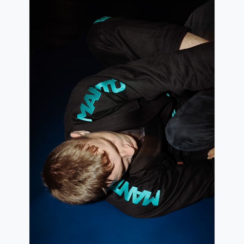 GI do brazylijskiego jiu-jitsu MANTO X5 czarny/turkusowy 12