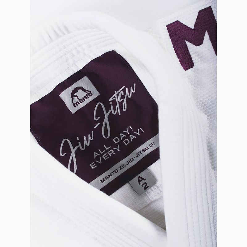 GI do brazylijskiego jiu-jitsu MANTO X5 biały 19