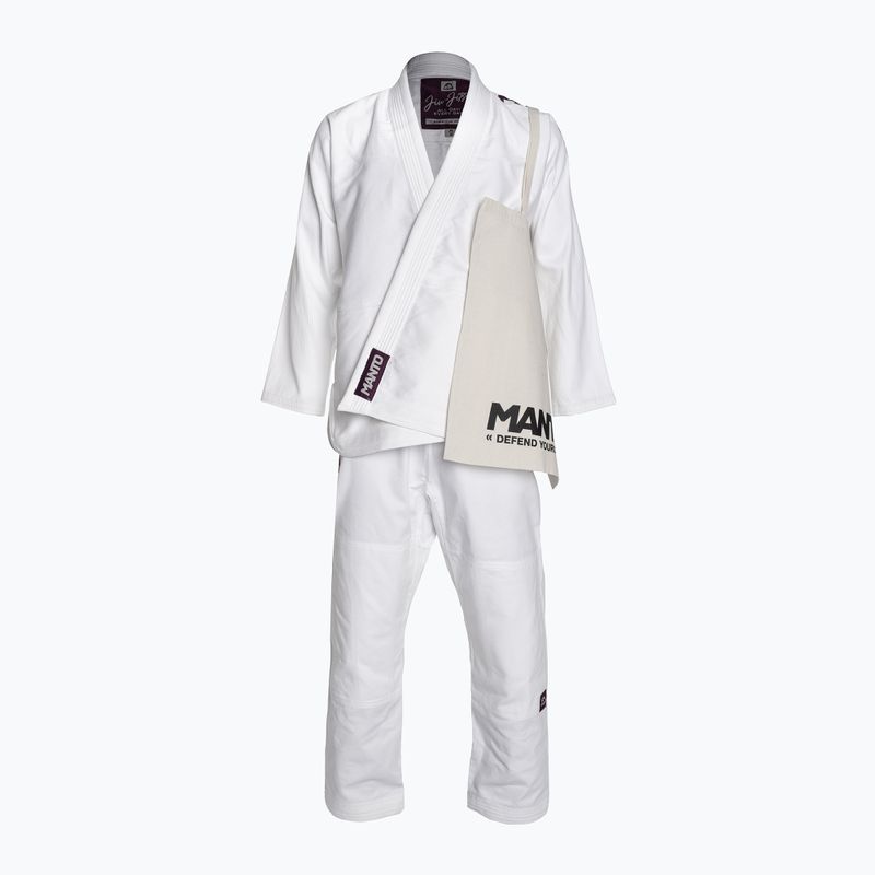 GI do brazylijskiego jiu-jitsu MANTO X5 biały 18