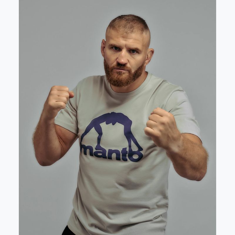 Koszulka męska MANTO Vibe 25 jasnoszary/ciemnofioletowy 3