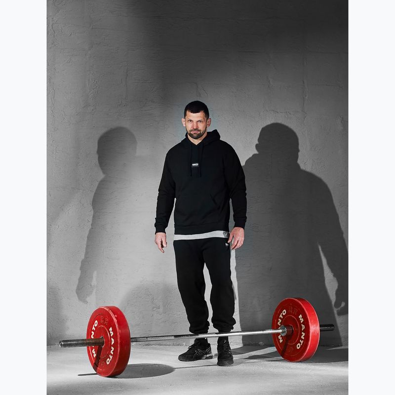 Bluza męska MANTO Label 25 Regular Hoody czarny 5