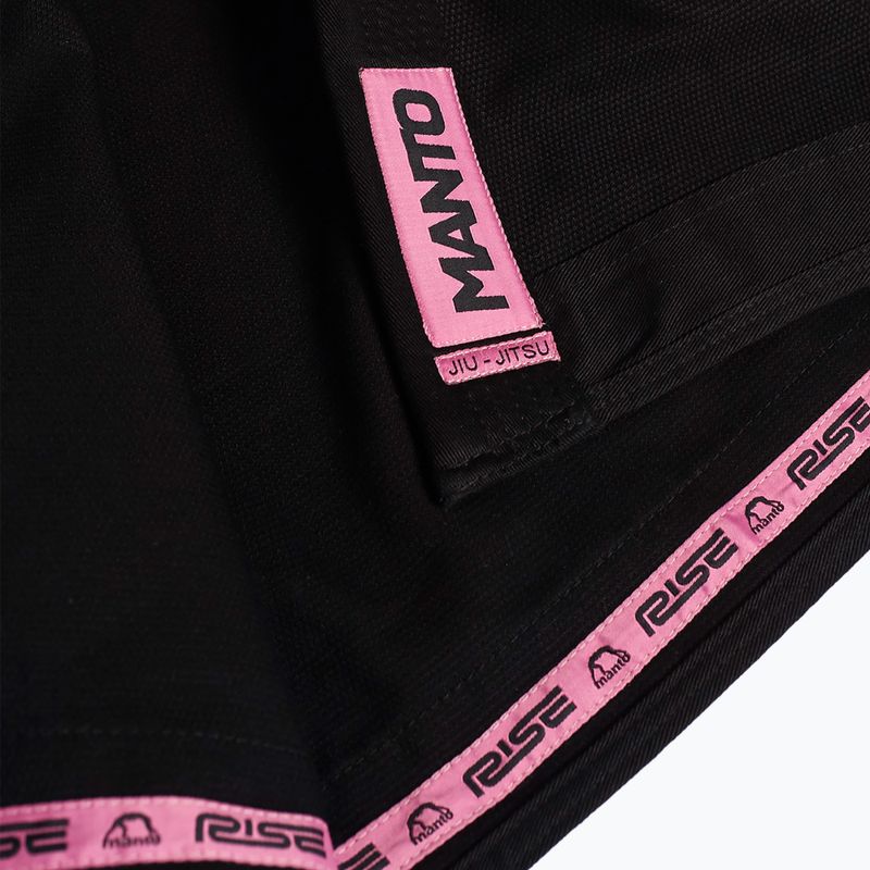 GI do brazylijskiego jiu-jitsu MANTO Rise 2.0 black/pink 7