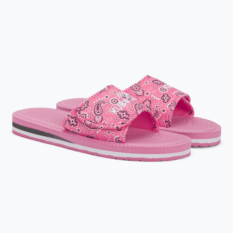 Klapki damskie Kubota Bandana różowy 4