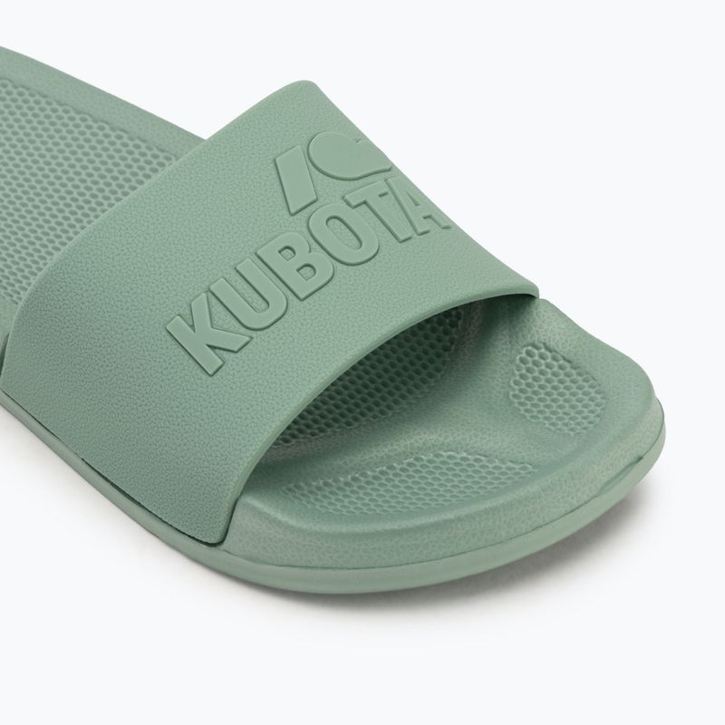 Klapki damskie Kubota Basic Plain pastelowy zielony 7