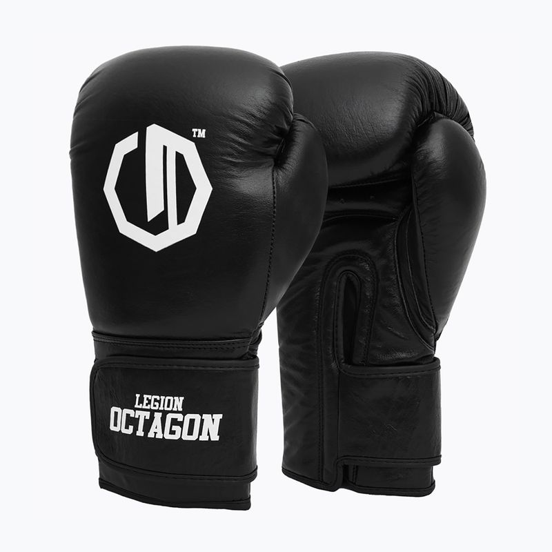 Rękawice bokserskie Octagon Legion Authority black/white 2