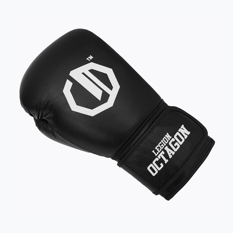 Rękawice bokserskie Octagon Legion Authority black/white 3
