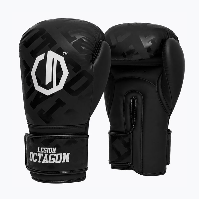 Rękawice bokserskie Octagon Legion Eclipse black/silver 2