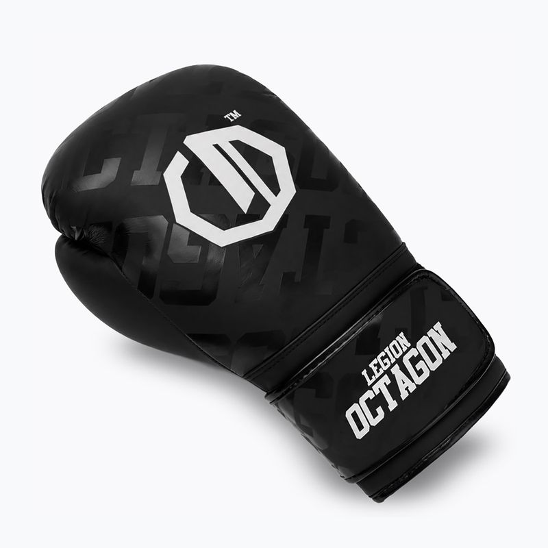 Rękawice bokserskie Octagon Legion Eclipse black/silver 3