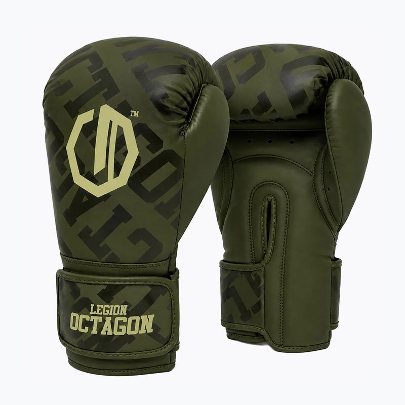 Rękawice bokserskie Octagon Legion Eclipse khaki 2