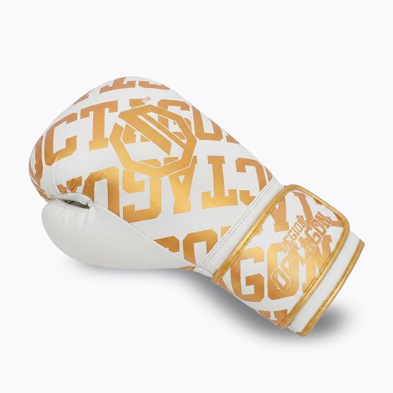 Rękawice bokserskie Octagon Legion Eclipse white/gold 3