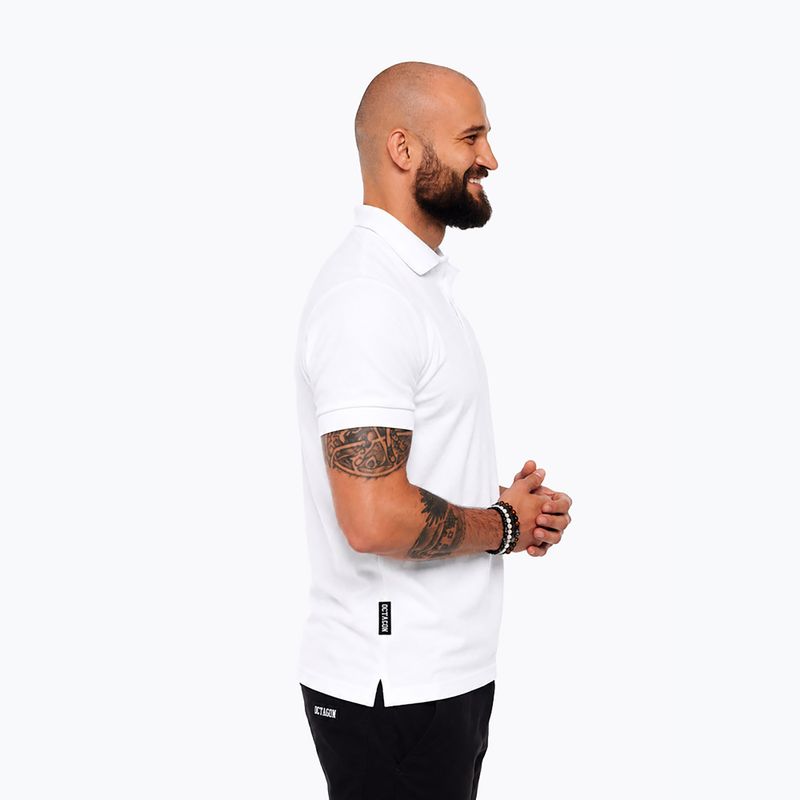 Koszulka polo męska Octagon Legion HFT Polo white 3