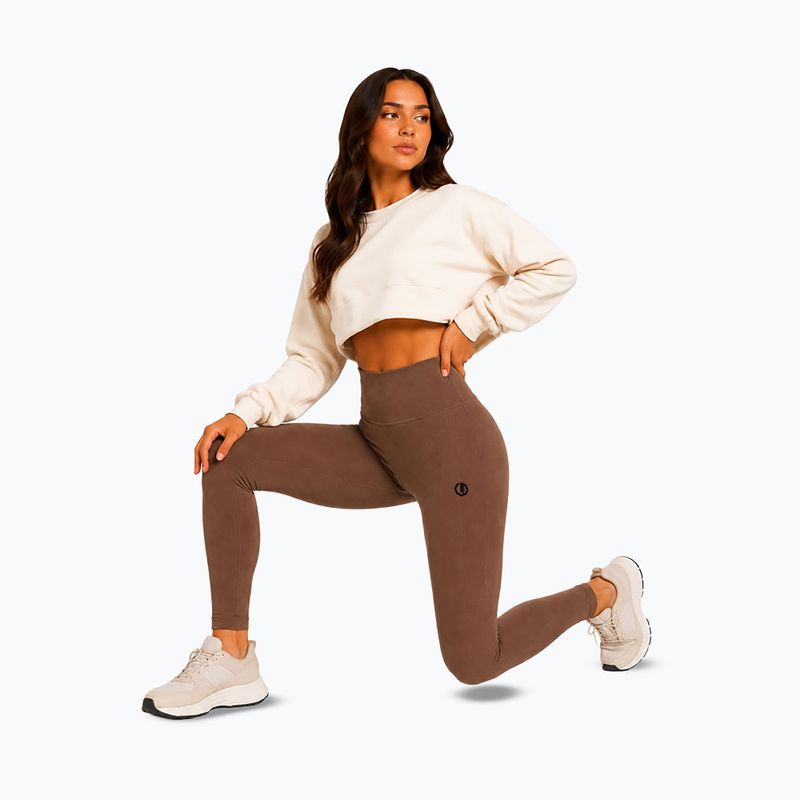 Legginsy treningowe damskie Octagon Legion Ribber brown 7