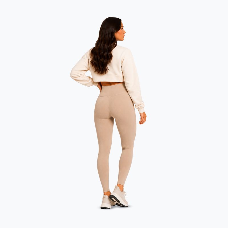 Legginsy treningowe damskie Octagon Legion Ribber beige 7