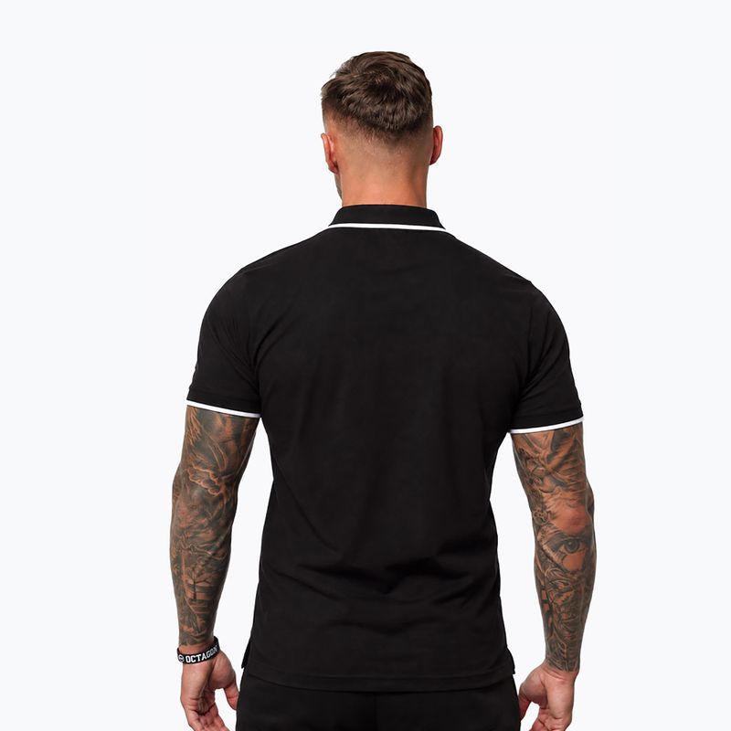 Koszulka polo męska Octagon Legion Tipped Small Logo 3D Polo black 2