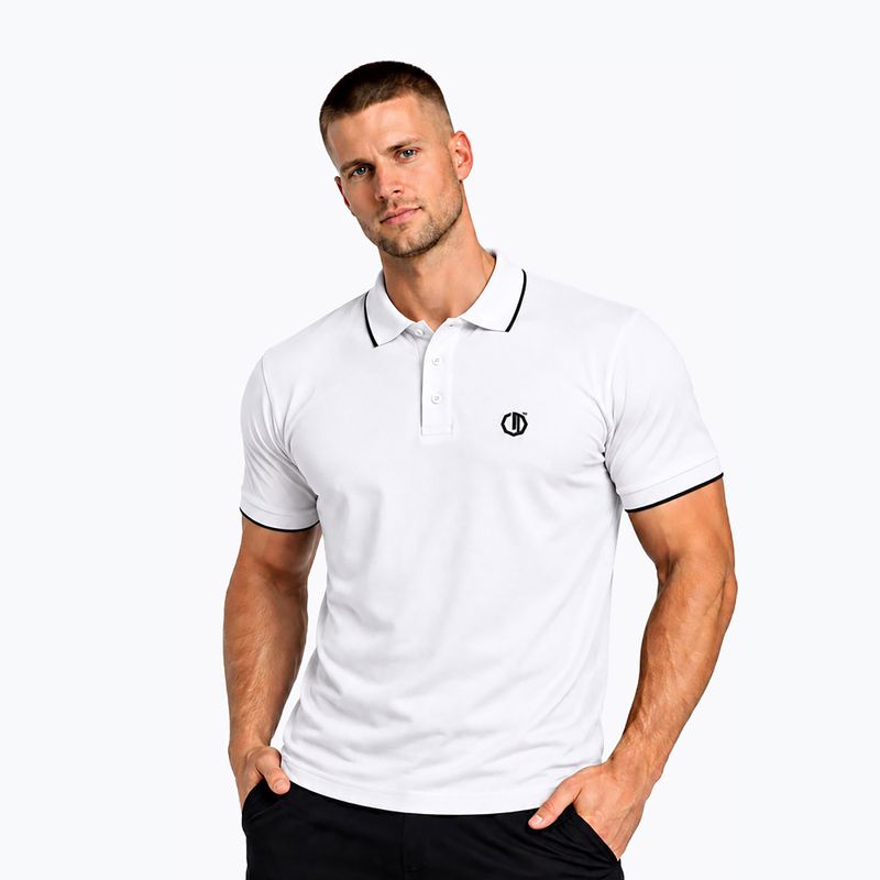 Koszulka polo męska Octagon Legion Tipped Small Logo 3D Polo white