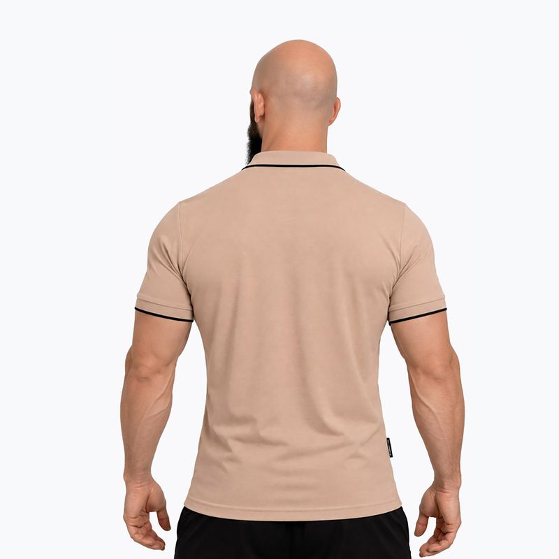Koszulka polo męska Octagon Legion Tipped Small Logo 3D Polo beige 2