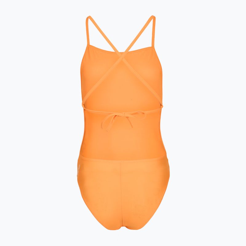 Strój pływacki jednoczęściowy damski Clap Dwuwarstwowy Wiązany summer orange 2