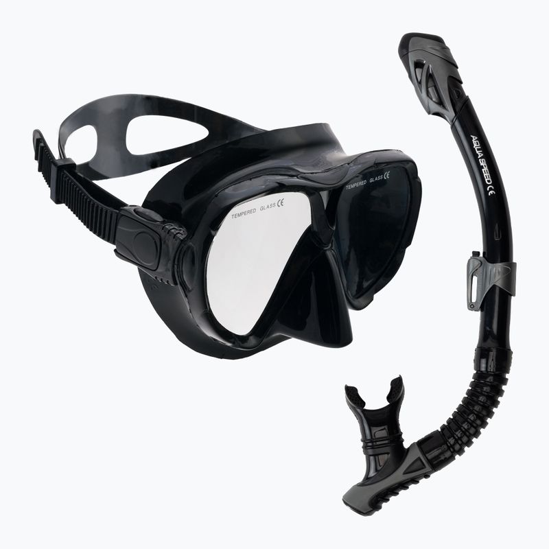 Zestaw do nurkowania AQUA-SPEED Vanua + Borneo czarny