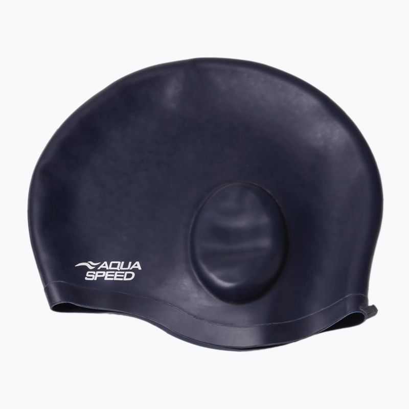 Czepek pływacki AQUA-SPEED Ear Cap Comfort granatowy