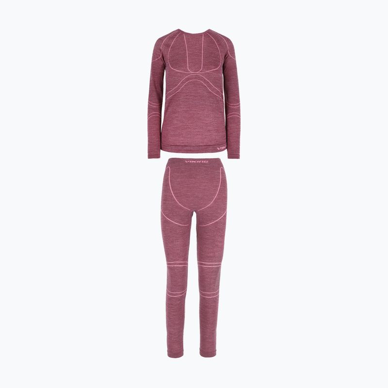 Komplet bielizny termoaktywnej damskiej Viking Lan Pro claret/light pink