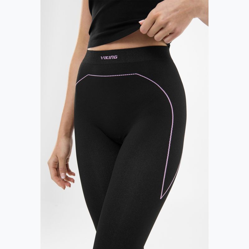 Spodnie termoaktywne damskie Viking Etna 2.0 3/4 black/purple 4