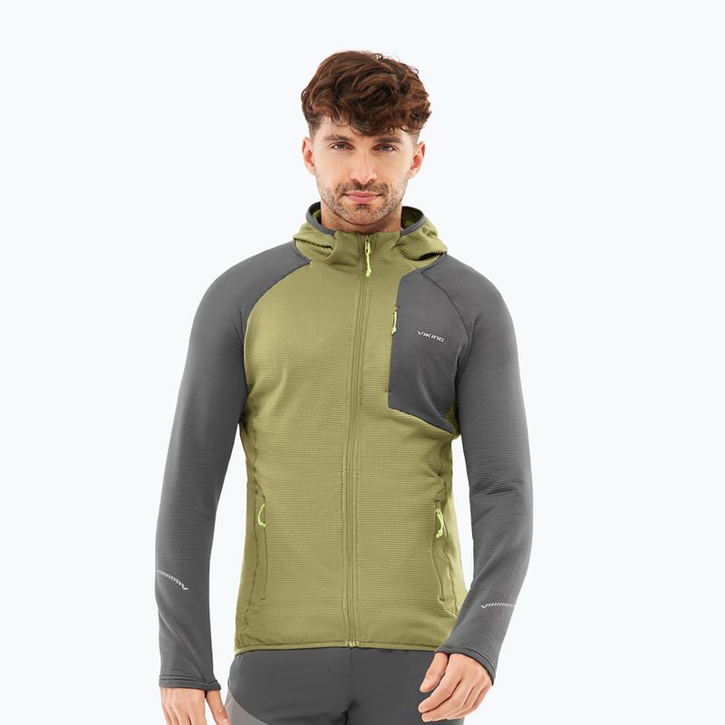 Bluza trekkingowa męska Viking Birger Hoodie olive/dark grey