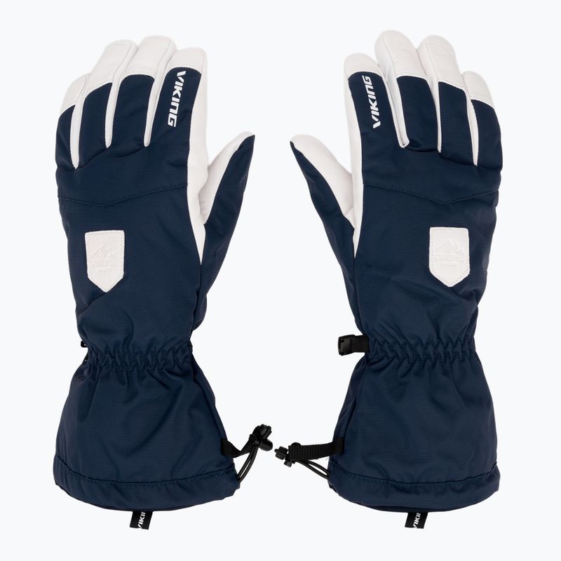 Rękawice narciarskie męskie Viking Sven Ski navy/white leather 2