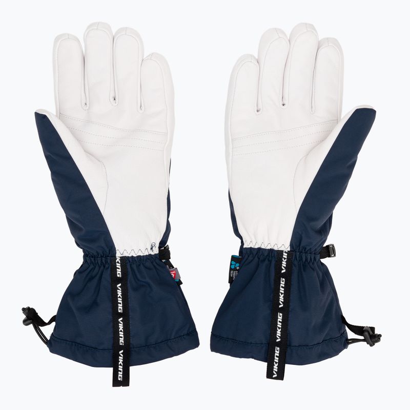 Rękawice narciarskie męskie Viking Sven Ski navy/white leather 3