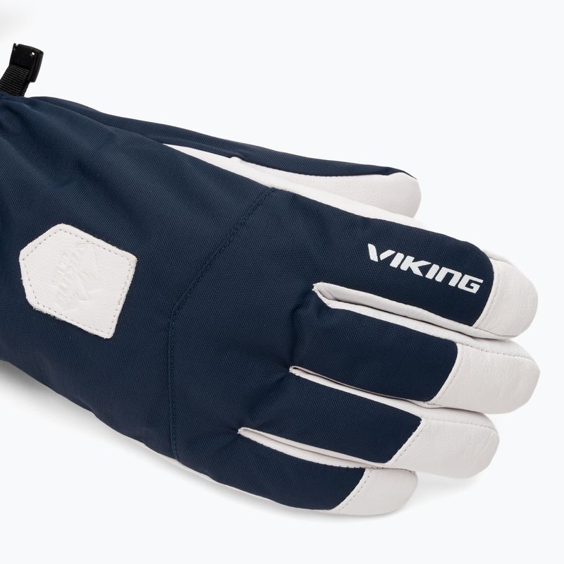 Rękawice narciarskie męskie Viking Sven Ski navy/white leather 5