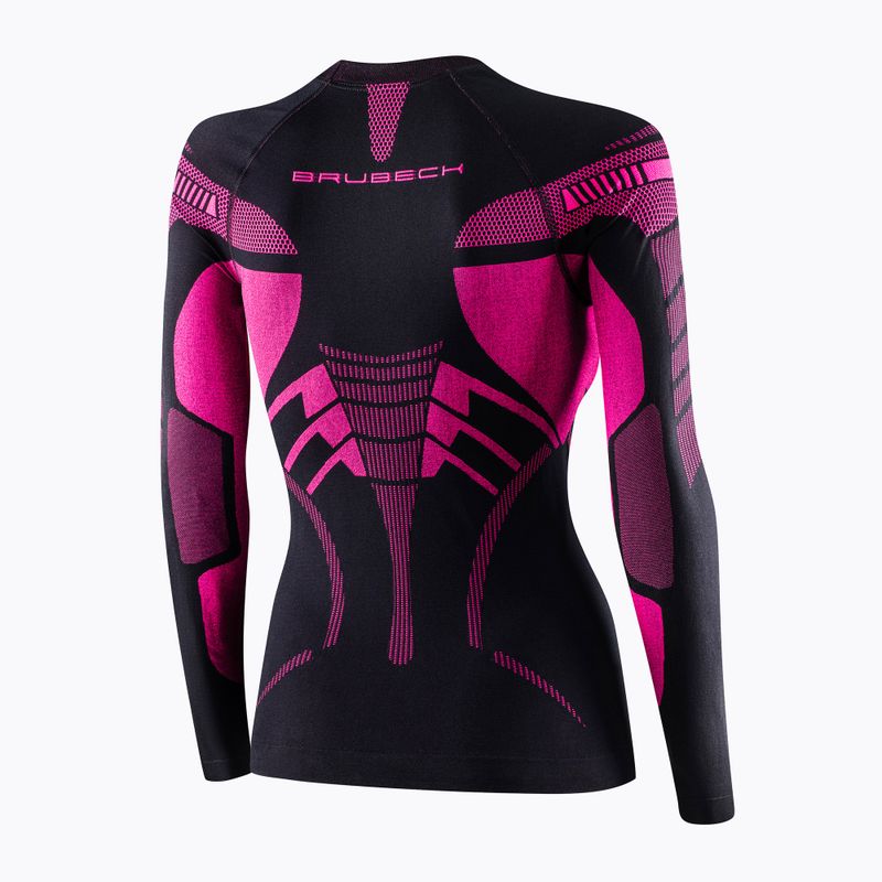 Bluza termoaktywna damska Brubeck Dry czarny/fuksjowy 4