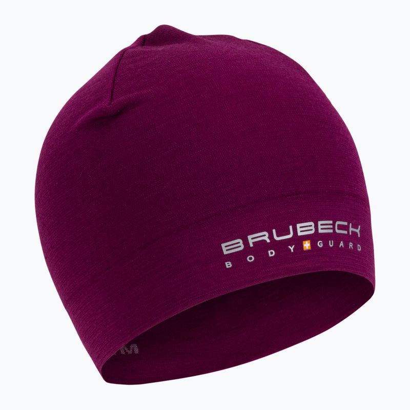 Czapka termoaktywna Brubeck Merino Wool śliwkowy