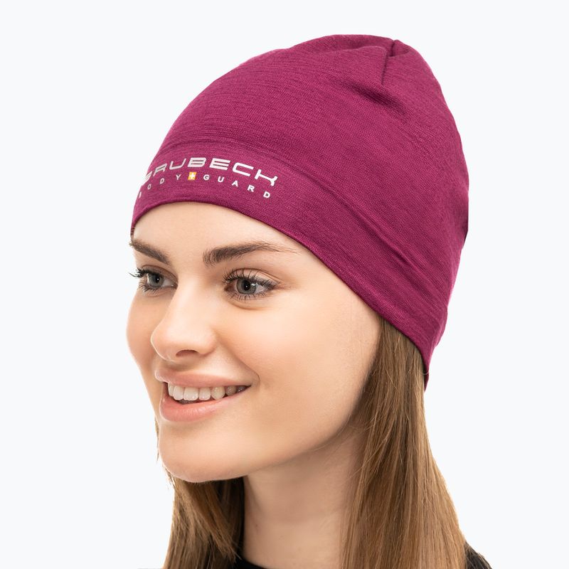 Czapka termoaktywna Brubeck Merino Wool śliwkowy 6