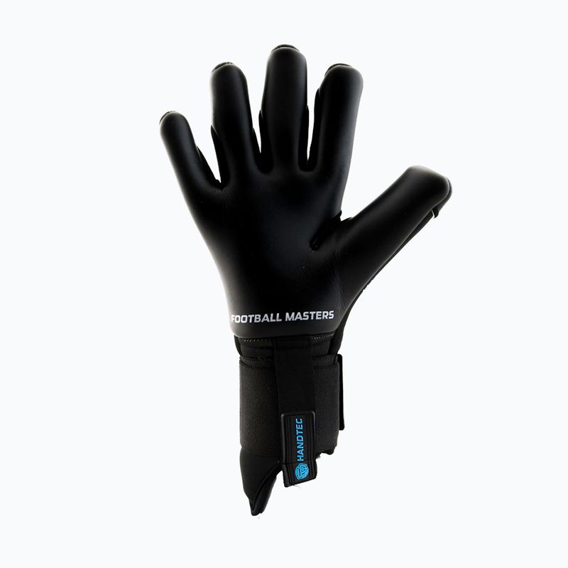 Rękawice bramkarskie Football Masters Fenix czarne/niebieskie 6