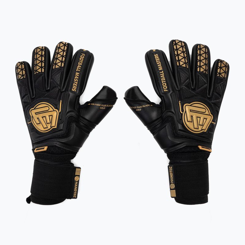 Rękawice bramkarskie Football Masters Voltage Plus NC v 4.0 czarne/złote