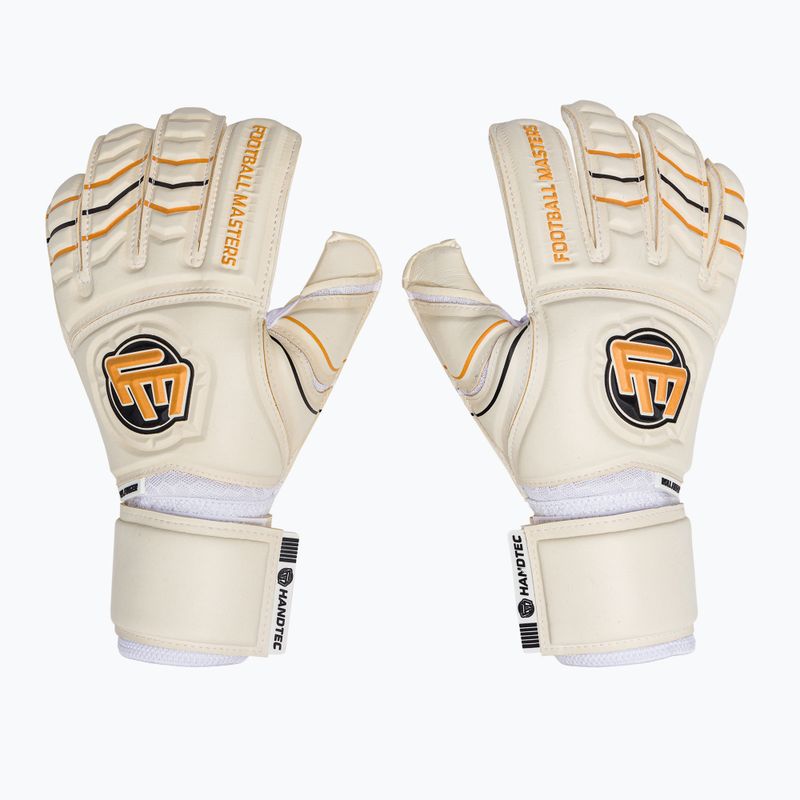 Rękawice bramkarskie Football Masters Full Contact RF v4.0 białe/złote