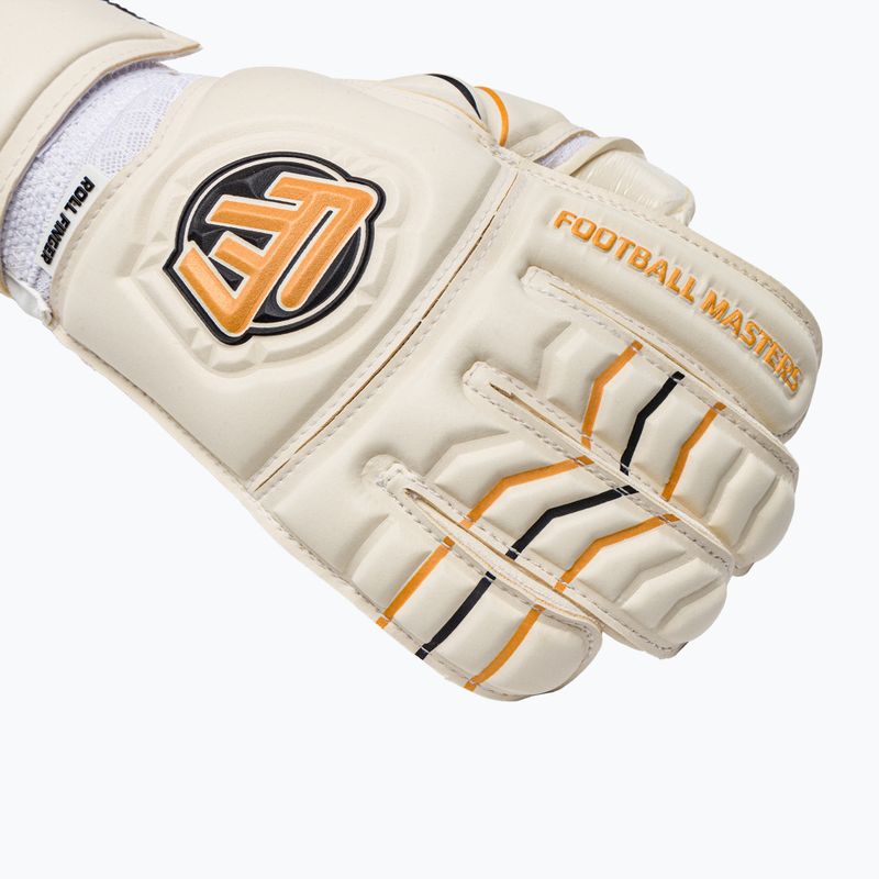 Rękawice bramkarskie Football Masters Full Contact RF v4.0 białe/złote 3