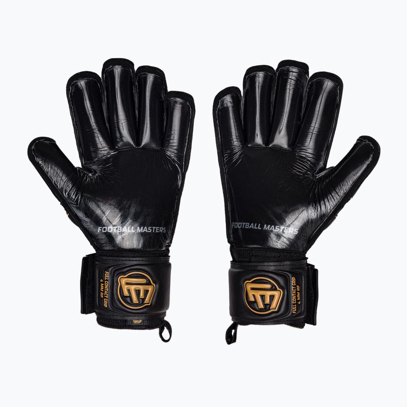 Rękawice bramkarskie Football Masters Full Contact RF v4.0 czarne/złote 2
