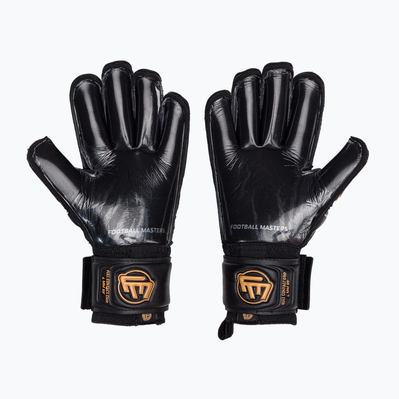 Rękawice bramkarskie dziecięce Football Masters Full Contact RF v4.0 czarne/złote 2