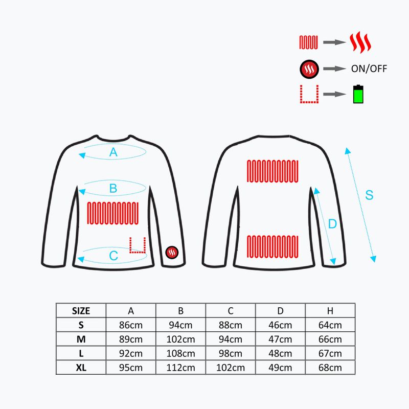 Bluza ogrzewana Glovii GJ1 czarna 10