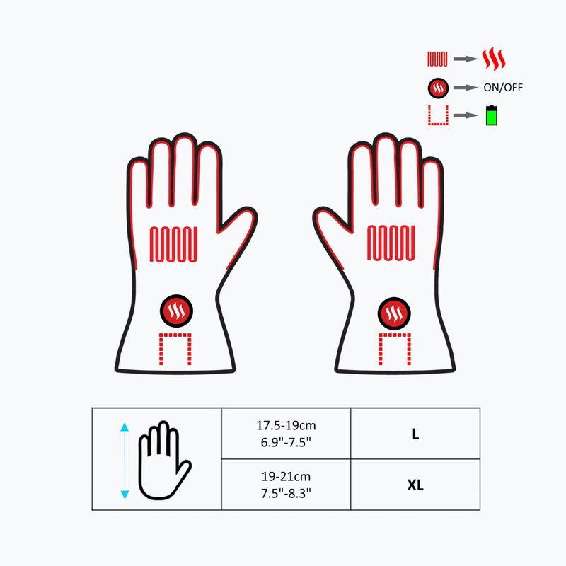 Rękawice narciarskie ogrzewane Glovii GS5 czarne 19